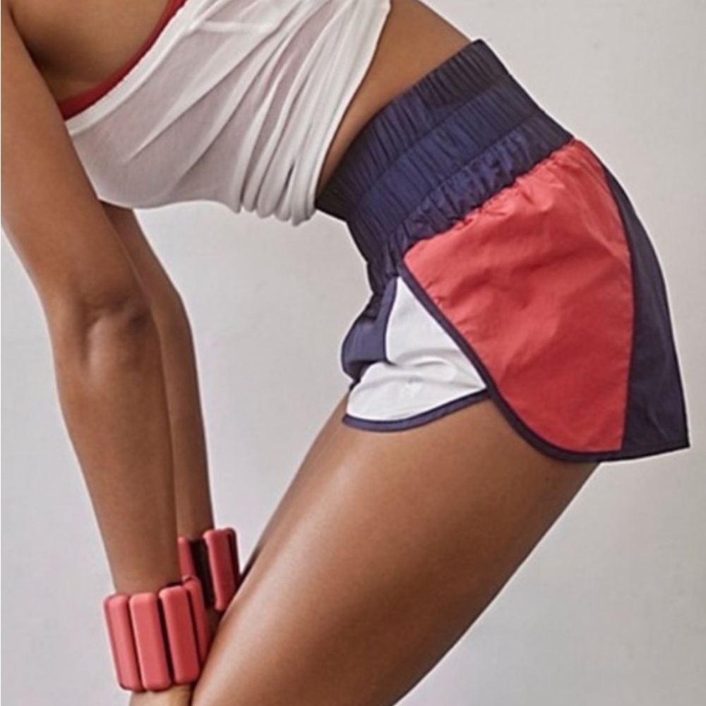 FP Movement “The Way Home Shorts” in Red, White and Navy
Size Large